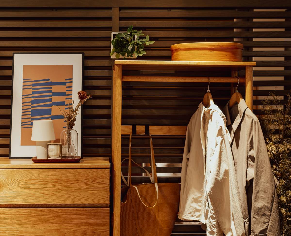 hall tree benches for entryway with wooden seat, coat hooks, and woven basket storage underneath